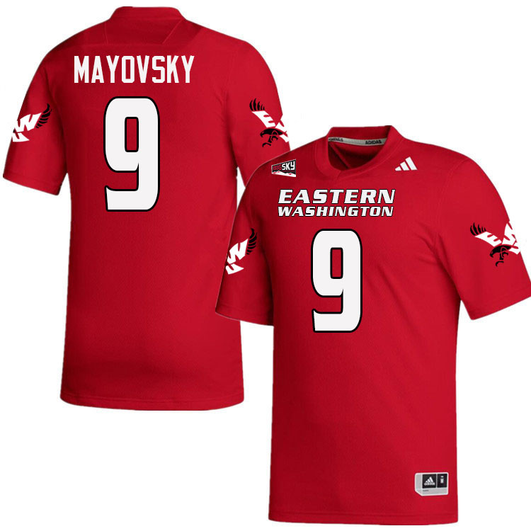 Eastern Washington Eagles #9 Myles Mayovsky College Football Jerseys,Uniforms Stitched-Red
